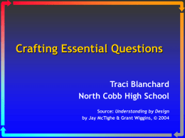 Crafting Essential Questions