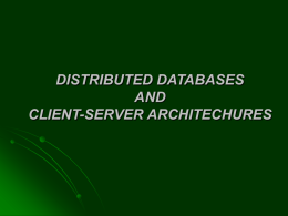distributed databases and client-server