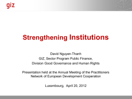 Strengthening Institutions - Home