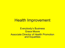 Health Improvement - NHS Ayrshire and Arran
