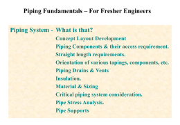 Piping Fundamentals - For Fresh Engineers
