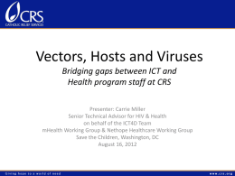 ICT4D in CRS - mHealth Working Group
