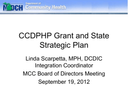 Coordinated Chronic Disease and Health Promotion Program