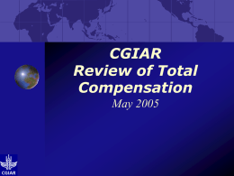 CGIAR Review of Total Compensation
