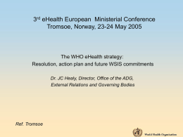 3rd eHealth european ministerial conference Tromsoe