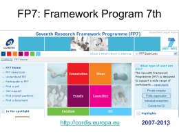 FP7: EU 7th program