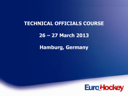 TECHNICAL TABLE PAPERS - European Hockey Federation