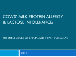Cows’ milk protein allergy