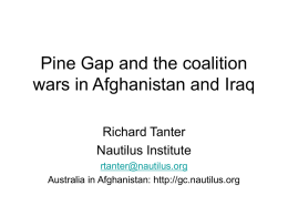 Pine Gap and the coalition wars in Afghanistan and Iraq