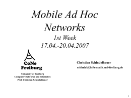 Lecture Mobile Ad Hoc Networks - uni