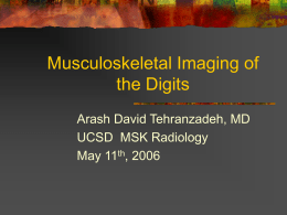 Musculoskeletal Imaging of the Digits