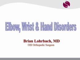 Musculoskeletal Pathology of the Elbow, Wrist and Hand
