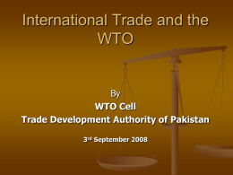 Effect of WTO on our Service & Manufacturing Industries