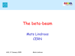The beta-beam