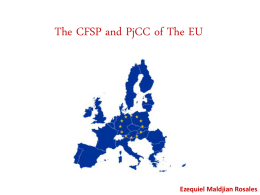 The CFSP and PjCC of The UE