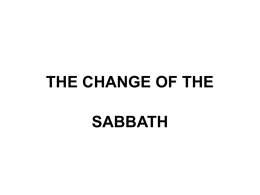 The Change of the Sabbath - Arkansas
