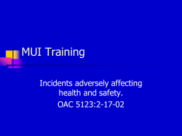 MUI Training - Delaware County Developmental Disabilities