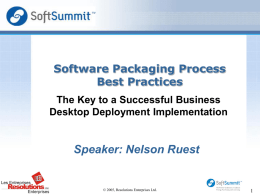 Software Packaging Best Practices - SoftSummit