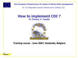 How to implement CDI ? M.Fichaut, V. Tosello