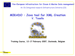 MIKADO : Java tool for XML Creation V. Tosello