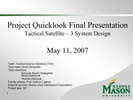Project Quicklook Final Presentation