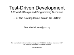 The Bowling Game Kata in C++