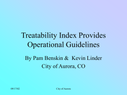 Treatability Index