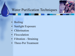Water Purification Techniques