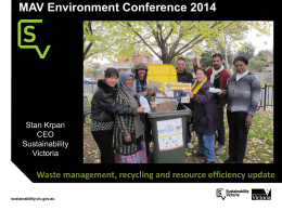 Waste management, recycling and resource efficiency, Stan