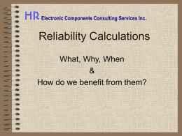 Reliability Calculations