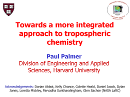 Toward an integrated approach to tropospheric chemistry