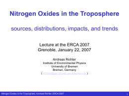 Nitrogen Oxieds in the Troposphere