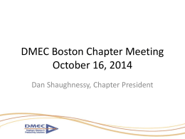 DMEC Boston Chapter Meeting