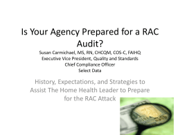 Is Your Agency Prepared for a RAC Audit?