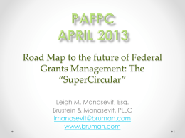 Roadmap to the future of Federal Grants Management: The