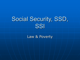 Social Security, SSD, SSI - Loyola University New Orleans