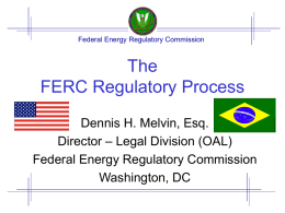 Federal Energy Regulation in the United States An Overview