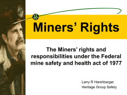 Miners’ Rights - Mine Safety and Health Quizzes from the