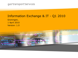 Information Exchange - Gasunie transport services