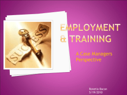 Employment & Training - Delaware Workforce Development Board