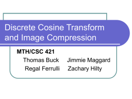 Discrete Cosine Transform and Image Compression