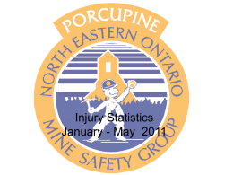 PORCUPINE MINES SAFETY GROUP INJURY STATISTICS FOR …
