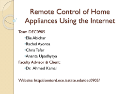 Remote Control of Home Appliances Using the Internet