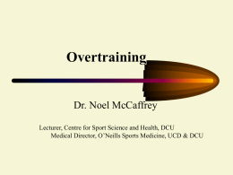 Overtraining - تندرستی و علوم ورزشی