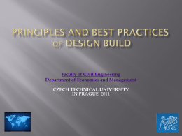 Principles and Best Practices of Design Build
