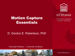Motion Capture - University of Ottawa
