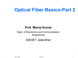 Optical Fiber Basics