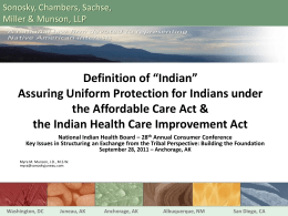 Reauthorization of the Indian Health Care Improvement Act