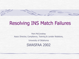 Resolving INS Match Failures