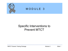 Module 2 OVERVIEW OF HIV PREVENTION IN MOTHERS, …
